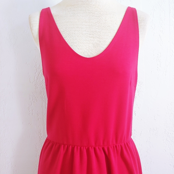 Only Hearts Pink Asymmetric Sleeveless Dress - Picture 2 of 13